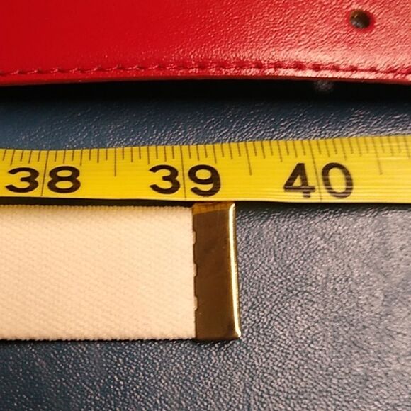 Stylish Leather Belt Trio Red White Brown - Picture 3 of 12